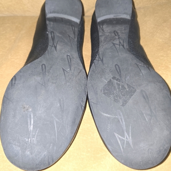 J. Vincent Black Leather Ballet Flats with Silver Accents Size 8.5 - Picture 4 of 7